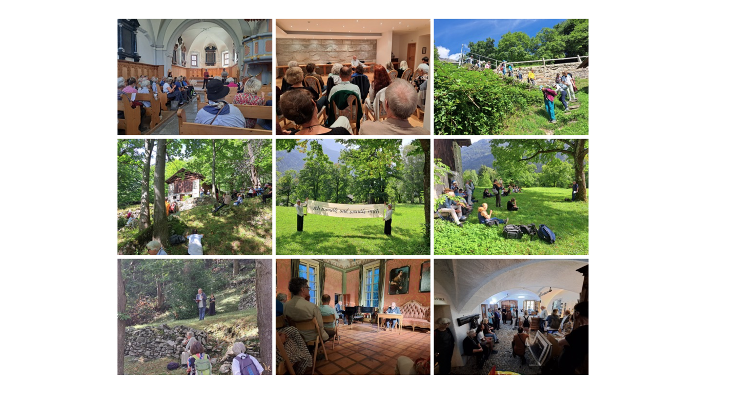 Szenen in der Landschaft aus den Rilke-Spaziergängen in Soglio